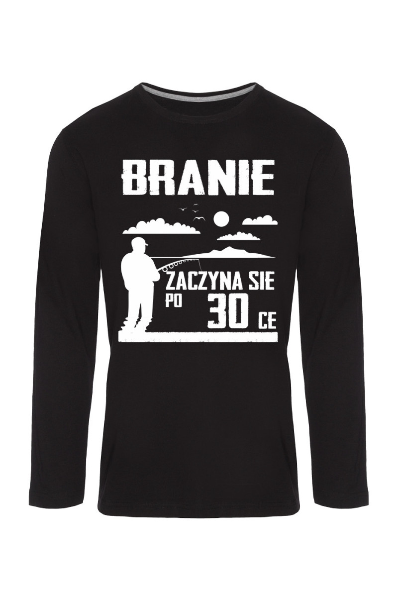 Koszulka Męska Longsleeve Branie Zaczyna Się Po 30-ce