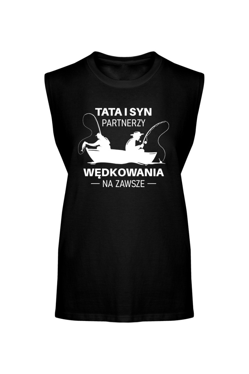 Koszulka Męska Tank Top Tata I Syn, Partnerzy Wędkowania Na Zawsze